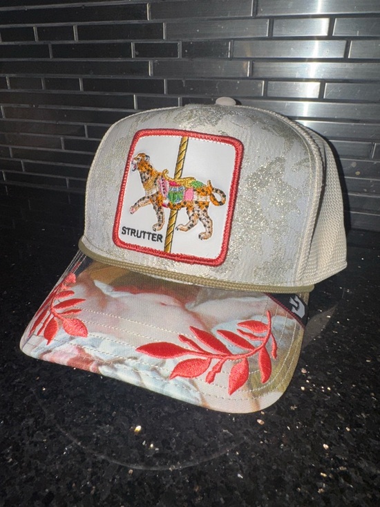 Goorin Bros Other - Goorin Bros Beige and Red Strutter Patch Trucker Hat